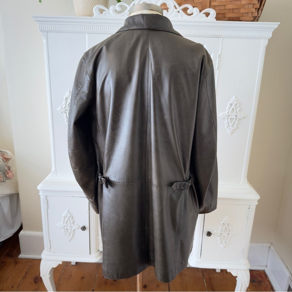Vintage 90’s Jil Sander Brown Leather Jacket - Picture 2 of 13
